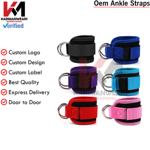 Breathable Ankle Strap Gym Cable Attachment Leg Workout Glute Training Custom Design - Product Image 4