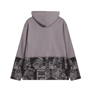 Vente en gros 2025 sweat à capuche d'hiver décontracté surdimensionné pour hommes 100% coton avec sérigraphie HD et soie sweat-shirt graphique à motif solide - Product Image 2