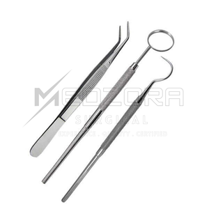 Kit d'examen dentaire de base MEDZORA SURGICAL, instruments chirurgicaux manuels en acier inoxydable pour la chirurgie buccale - Réutilisable - Product Image 4