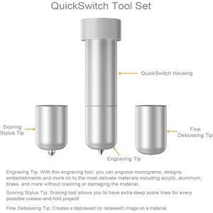 Punte per incisione, punzonatura e debossing di precisione QuickSwitch per Cricut Maker 3/Venture/Explore 3/Air 2/Air OV per il fai da te - Product Image 2