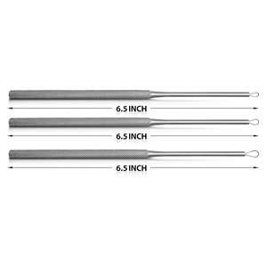 Curette auriculaire de sécurité Billeau avec boucles, instrument chirurgical auriculaire flexible de précision pour l'élimination professionnelle du cérumen et usage médical - Product Image 2