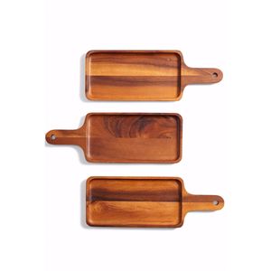 Luxury Wooden Printed Serving Tray with Handles for Tea <b>Coffee</b> Breakfast Kitchen Dining Elegant Decorative Tray - Product Image 1