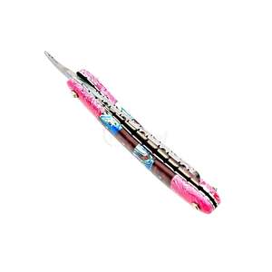 Navaja de Afeitar Recta con Diseño Floral, Herramienta de Afeitado para Barbería y Salón, Hoja de Acero Inoxidable, Diseño Personalizado - Product Image 4