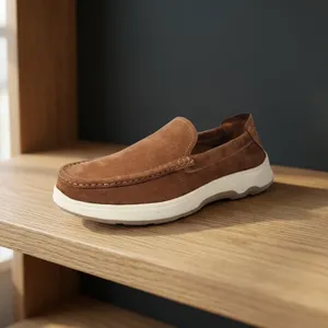 Dlords TY2395 Mocassins pour hommes, pour activités de plein air, randonnée, cross-country, à enfiler, respirants, légers, confortables, antidérapants, en PU - Product Image 1