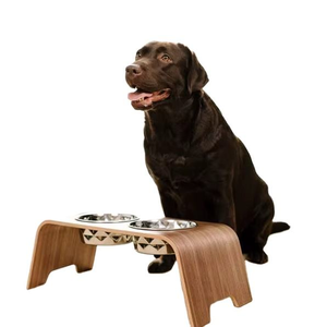 Dernier modèle de mangeoire pour chien en bois avec gamelles en acier – Distributeur de nourriture pour animaux de compagnie en bois - Product Image 5