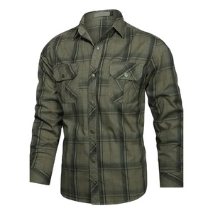 Chemise en flanelle pour homme, vente en gros, OEM, respirante, 100% coton, manches courtes, décontractée, best-seller, prix bas, design personnalisé - Product Image 3