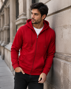 Sweat à capuche zippé pour homme, confortable, en tissu doux au toucher et au design pratique, idéal pour les tenues décontractées et les activités de plein air. - Product Image 5