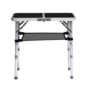 Tavolo da Picnic Pieghevole in Alluminio da 60 cm, 3 Altezze Regolabili, Leggero e Portatile - Product Image 2
