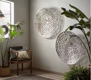 Aluminum Wall <b>Art</b> for Home Decoration From India Metal Decorative Wall Silver Color Decorative Wall Hanging - Product Image 1