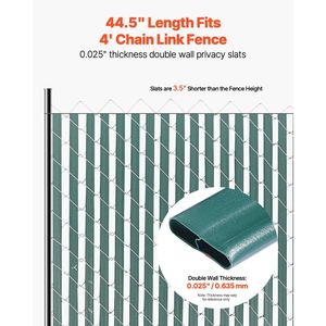 Recinzione a Catena in HDPE ad Alta Densità con Doghe Verticali a Doppia Parete e Blocco Inferiore, con Doghe per la Privacy a Blocco Inferiore - Product Image 2