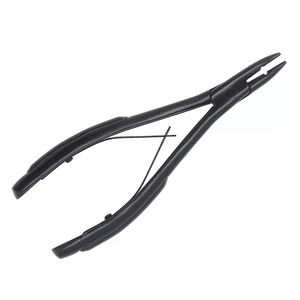 Heavy Duty Black Hair Extensions Plier Steel Human Hair Extensions <b>Clamp</b> For Removing Micro Link Bead With Ergonomic Grip - Product Image 1