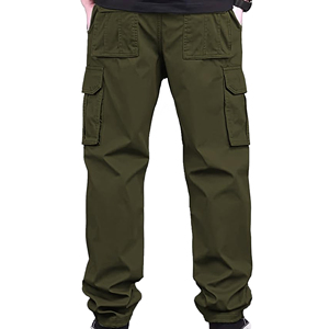 Pantalon cargo droit pour homme, pantalon utilitaire multi-poches personnalisé, coton éponge, décontracté, extérieur, séchage rapide, vente en gros OEM ODM - Product Image 2