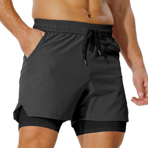 Shorts de sport durables 2-en-1 pour hommes, séchage rapide, respirants, anti-plis, couleurs vives personnalisables, petit prix - Product Image 6