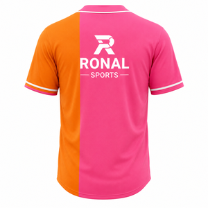 Maillot de baseball pour hommes, tailles adultes, 100% polyester, tissu respirant et doux, coutures durables, flexible, nom d'équipe personnalisé, manches courtes - Product Image 2