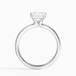 Anillo BOJ 015 Corte Princesa, Plata 925, Anillo Solitario Annika con Bisel Semi-Engastado, Moissanita de 2ct, Color D, VVS1, Certificado GRA, Precio Bajo en Oferta - Product Image 3