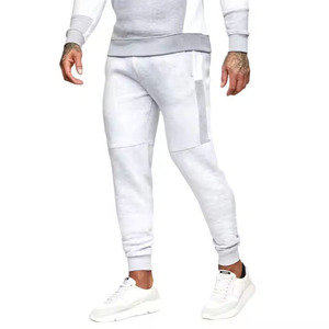 Ensemble sweat à capuche et pantalon de survêtement color block pour homme – Respirant, manches longues, coupe classique, blanc et gris, idéal pour l'automne - Product Image 3