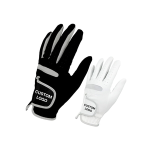 Gants de golf professionnels à doigts entiers, logo personnalisé, en cuir Cabretta extensible, fermeture Velcro antidérapante, vêtements de sport pour hommes - Product Image 1