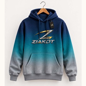 Wholesale Direct Ziakot Industry Custom Stitched Navy <b>Orange</b>-White Football Pullover <b>Sweatshirt</b> Hoodie - Product Image 3