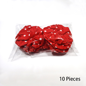 Red Polka Dot Fabric Scrunchie Women <b>Sweet</b> Style Casual Hair Tie Elastic Hairband - Product Image 2