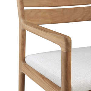 Chaise de salle à manger moderne, écologique et durable, structure en teck massif, couleur naturelle, imperméable, utilisation en appartement, en extérieur ou en intérieur, meubles - Product Image 6
