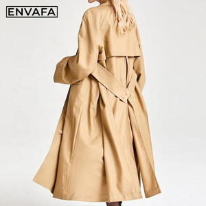 Manteau long imperméable tendance pour femme, style trench-coat, double boutonnage, idéal printemps-automne - Product Image 4