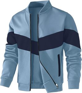 Blouson bomber classique zippé pour homme de haute qualité, sur mesure, mode décontractée, léger, vêtement d'extérieur saisonnier - Product Image 1