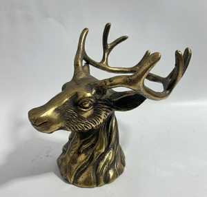 Golden Brass Deer Figurine Handmade Modern Animal Sculpture Tabletop Decor Christmas <b>Ornament</b> Living Room Decoration - Product Image 2