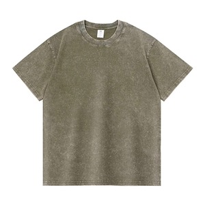 Camiseta Casual Extra Grande para Hombre, Color Verde Oliva, Manga Corta, Cuello Redondo, Tejido de Punto, Color Sólido, Algodón Jersey, Corte Holgado, Ecológica - Product Image 2