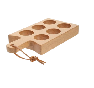 Plateau à œufs en bois brun clair, pour la cuisine, la maison, l'hôtel et le restaurant - Product Image 1