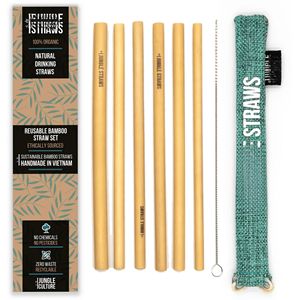 Pajitas de bambú, pajitas de bambú pulidas y lisas, hechas en Vietnam, perfectas para cafeterías, bares y restaurantes. - Product Image 2