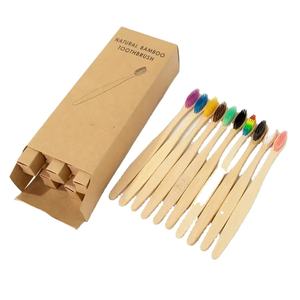 Vente de gros Nouveau style Brosse à dents écologique en bambou naturel Brosse à dents avec logo personnalisé - Product Image 1