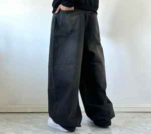 Vaqueros de mezclilla unisex para hombre, estilo casual, holgados, con lavado a la piedra, bordados desgastados, transpirables, de corte oversize, para primavera, otoño y verano, con botones. - Product Image 6