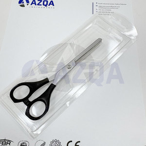 Ciseaux à cheveux en acier inoxydable avec manche en plastique pour la texture et la mise en valeur des cheveux professionnels - Product Image 5