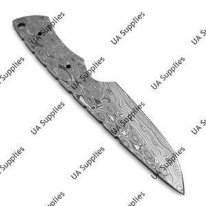 Cuchillos Utilitarios de Acero Damasco Superior, Hoja de Punta Caída con Borde Biselado, Profesionales para Caza y Camping al Aire Libre, Soporte OEM - Product Image 4