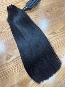 Soldes! Extensions de cheveux humains vierges non traités du Vietnam, style ondulé naturel, cuticule machine, super double trame, paquets - Product Image 2