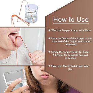 Grattoir à langue 100% cuivre, facile à utiliser, grattoir à langue en cuivre pour une meilleure hygiène buccale et une meilleure haleine - Product Image 6
