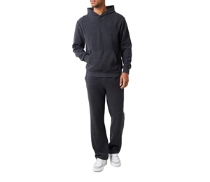 Ensemble de survêtement streetwear personnalisé pour homme 100 % coton, en molleton délavé à l'acide, avec chevilles côtelées et taille élastique, pour production en gros - Product Image 1