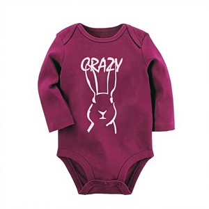 ชุดรอมเปอร์เด็กทารกฤดูร้อนลายการ์ตูนพิมพ์ลายแขนสั้นติดกระดุมแป๊กแบบเรียบง่ายจากผู้ผลิตอินเดียที่เมืองติรุปุร์ - Product Image 1