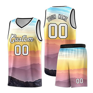Conjunto Deportivo Cómodo con Estampado por Sublimación, Uniforme de Baloncesto Sublimado, Jersey y Pantalones Cortos de Poliéster 00 - Product Image 1