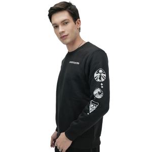 Haute qualité hiver hommes tricoté 100% coton polaire surdimensionné col rond sweats à capuche OEM Logo personnalisé coupe-vent - Product Image 3
