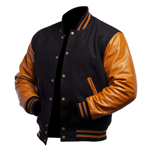 Custom Varisty <b>Jacket</b> <b>Winter</b> <b>Leather</b> Sleeves Wool Baseball Letterman Vintage Varsity <b>Jacket</b> for Men - Product Image 3