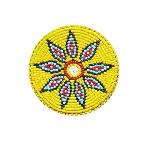 Handmade Luxury Decorative Bead <b>Drink</b> <b>Coasters</b> Durable Bar Accessories Made in India - Product Image 2