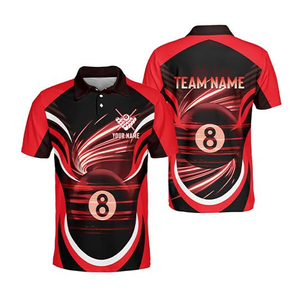 Nueva Llegada: Camiseta Polo de Billar Estampada para Hombre, Transpirable, Sublimada, de Secado Rápido, para Deportes - Product Image 4