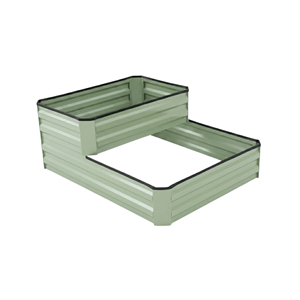 Factory Direct Tiered Raised Garden Bed Galvanized Metal <b>Planter</b> Box Outdoor for <b>Vegetables</b> Raised <b>Planter</b> Bed Garden Box GB012 - Product Image 1