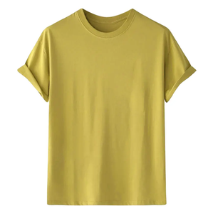 Custom Oversized Drop Shoulder Cotton T-<b>Shirt</b> for <b>Men</b> Summer Casual Short-Sleeved 240 Grams Thin Sizes Customizable Design - Product Image 1