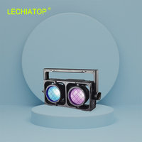 Lumière anti-pluie LED épissée en usine 2x100W RGBWA 5in1 COB Spectator Stage Lights IP65 Éclairage d'exposition extérieure
