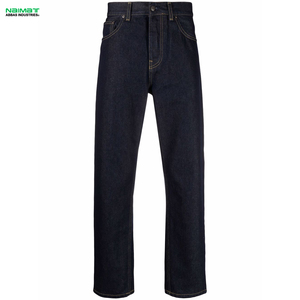 Pantalones Vaqueros de Mezclilla para Hombre, Corte Regular, Pierna Recta, Lavado Azul, Clásicos, Cinco Bolsillos, de Algodón, Nuevos - Product Image 1
