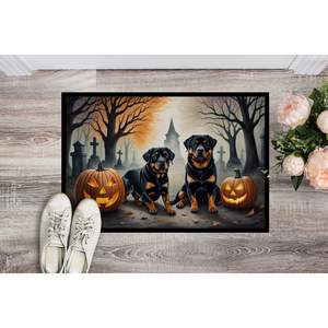 Rottweiler Spooky Halloween Doormat Non Slip Washable Low Pile 24H X 36W Indoor Outdoor Front <b>Door</b> <b>Mat</b> for Entryway - Product Image 2