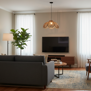 Handmade Vietnam Supplier Rattan Lampshade Handmade Natural Woven Pendant <b>Light</b> ShadeLamp <b>Cover</b> Custom Size Lighting - Product Image 5