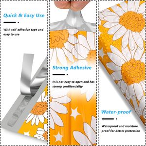 Bolsas de Envío Impermeables y Resistentes a Desgarros con Autosellado, Impresión de Girasoles - Product Image 5